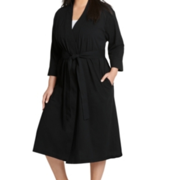 100%cotton Jockey Long Robe. Black small or Size Large Soft - Picture 2 of 5